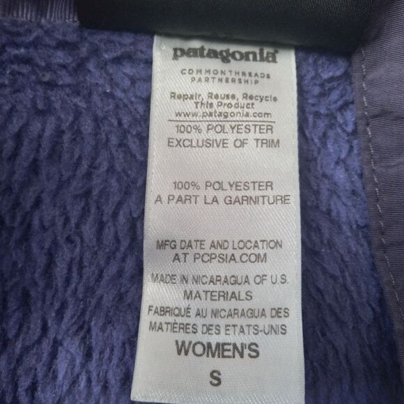 Patagonia Re-Tool Snap-T Indigo Purple Fleece Pullover Sweatshirt Women's Small - Picture 4 of 15